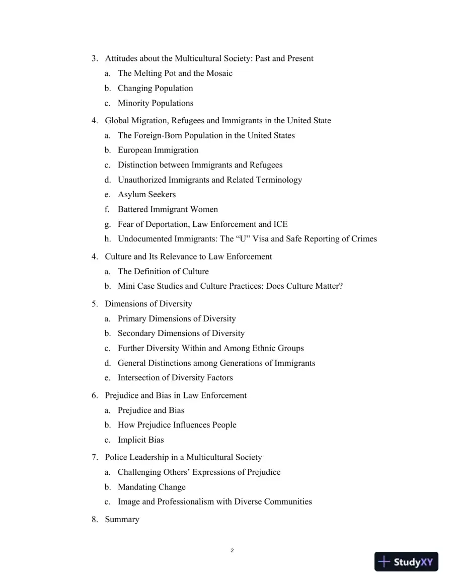 Lecture Notes For Multicultural Law Enforcement: Strategies for Peacekeeping in a Diverse Society, 7th Edition, page 9