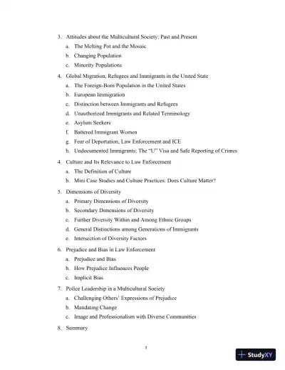 Lecture Notes For Multicultural Law Enforcement: Strategies for Peacekeeping in a Diverse Society, 7th Edition - Page 9 preview image