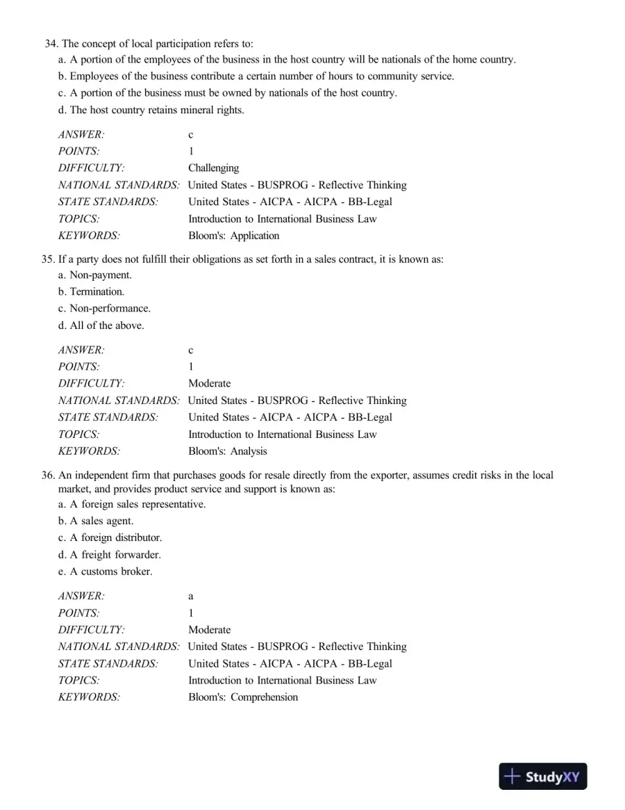 Test Bank For International Business Law And Its Environment, 9th Edition, page 12