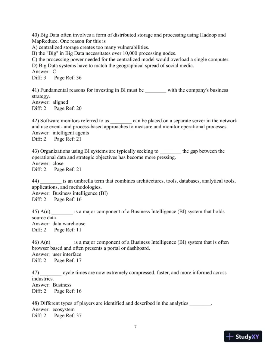 Business Intelligence, Analytics, And Data Science: A Managerial Perspective, 4th Edition Test Bank, page 8