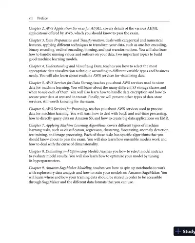 AWS Certified Machine Learning Specialty: MLS-C01 Certification Guide (2021) - Page 14 preview image