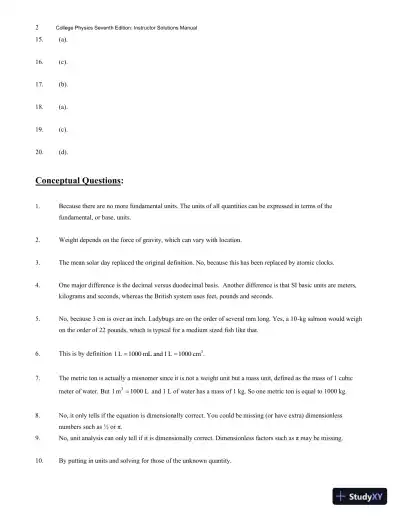 Solution Manual For College Physics With Masteringphysics, 7th Edition - Page 3 preview image