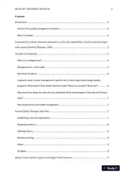 BADM370-1404B-02 Quality Training Manual - Page 3 preview image