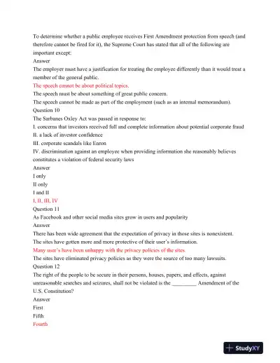 LEG 500 Final Exam Part 1 - Page 4 preview image