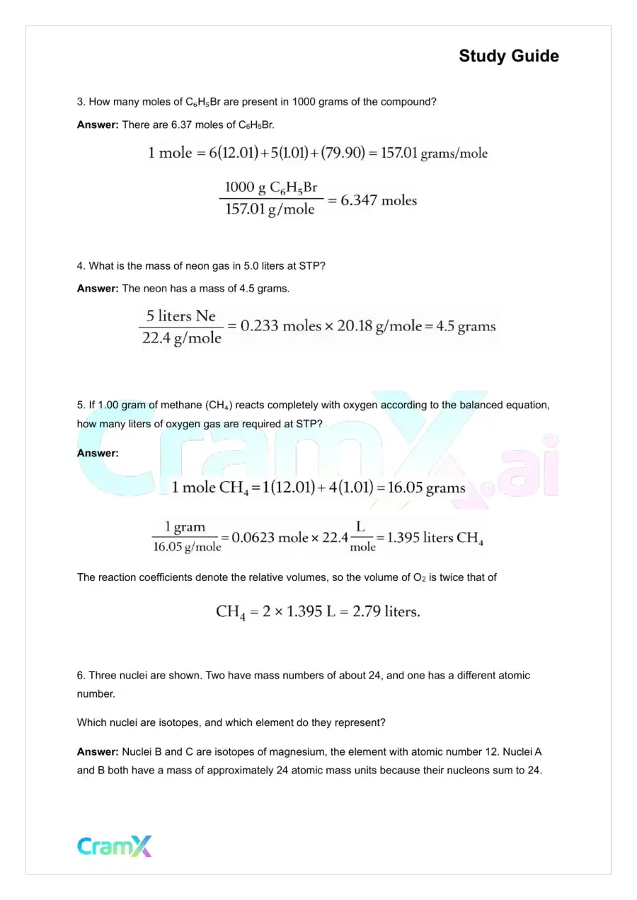 Chemistry - Answers to Chemistry Problems, page 2