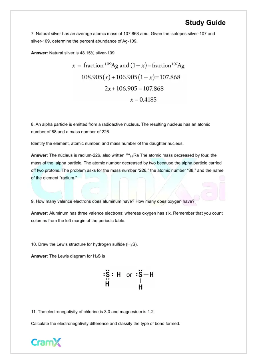 Chemistry - Answers to Chemistry Problems, page 3