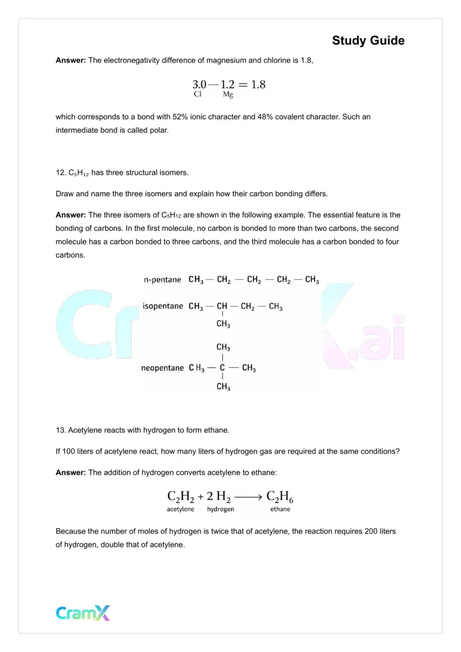 Chemistry - Answers to Chemistry Problems, page 4