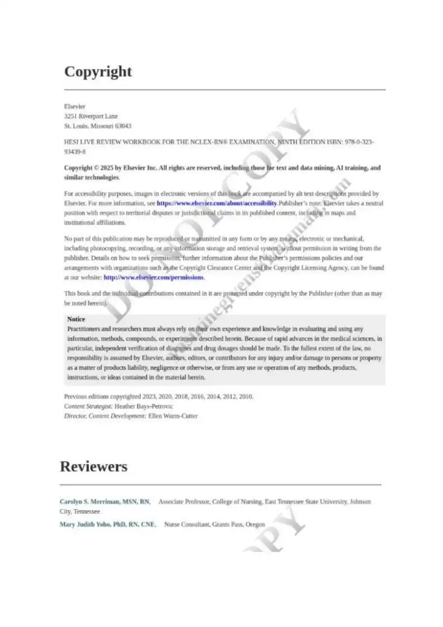 HESI Live Review Workbook for the NCLEX, page 11