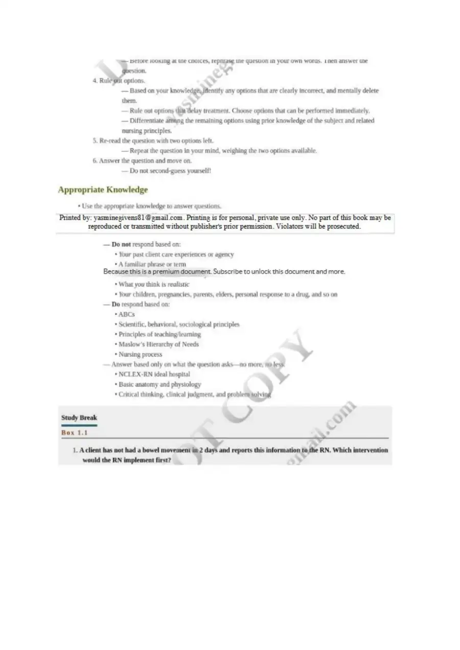 HESI Live Review Workbook for the NCLEX, page 17