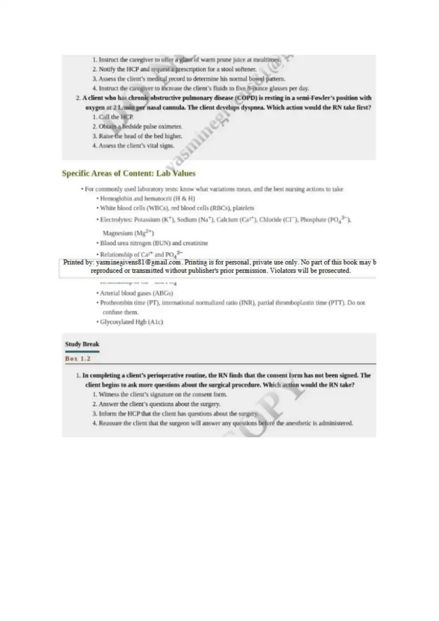 HESI Live Review Workbook for the NCLEX, page 18