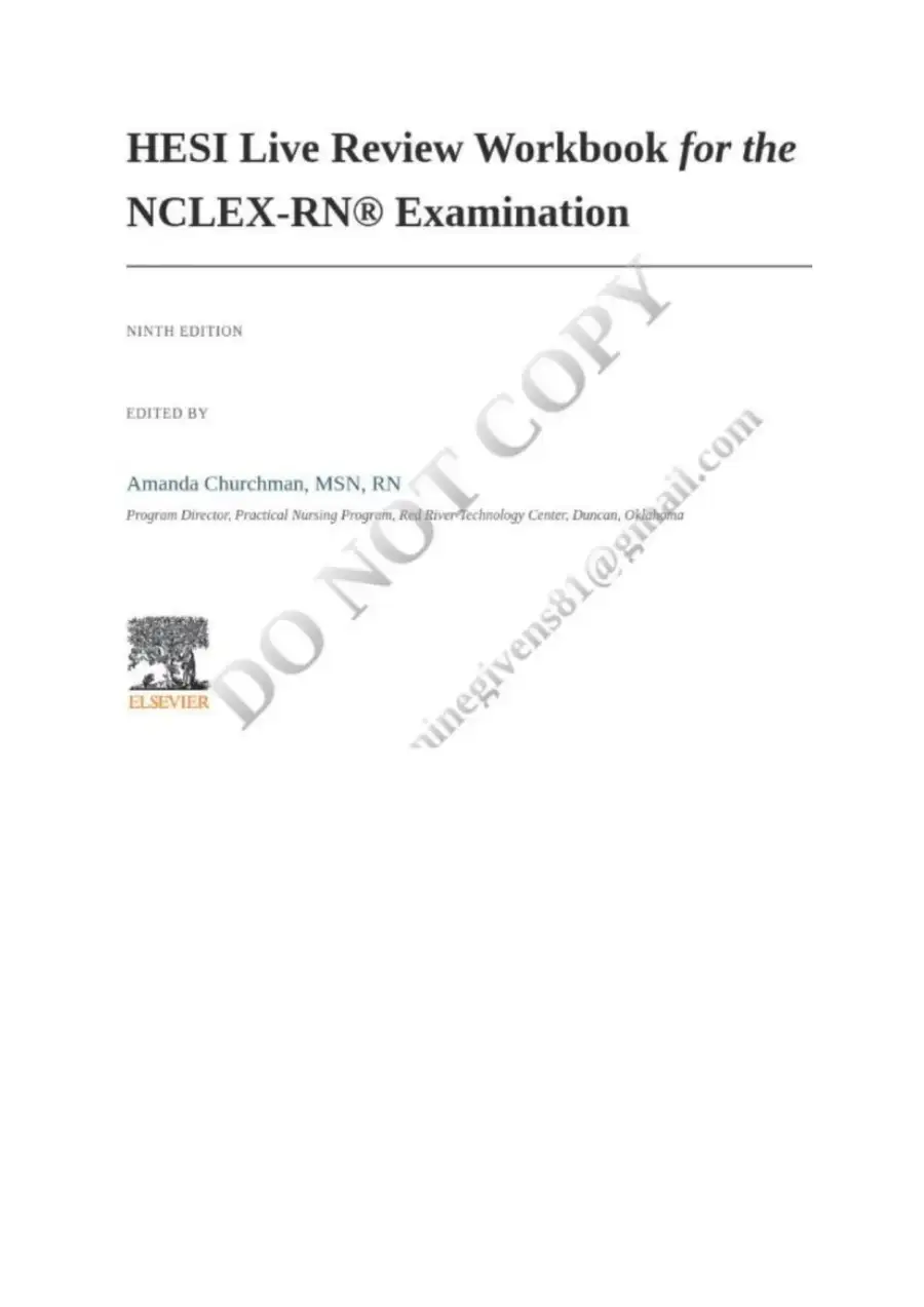 HESI Live Review Workbook for the NCLEX, page 2