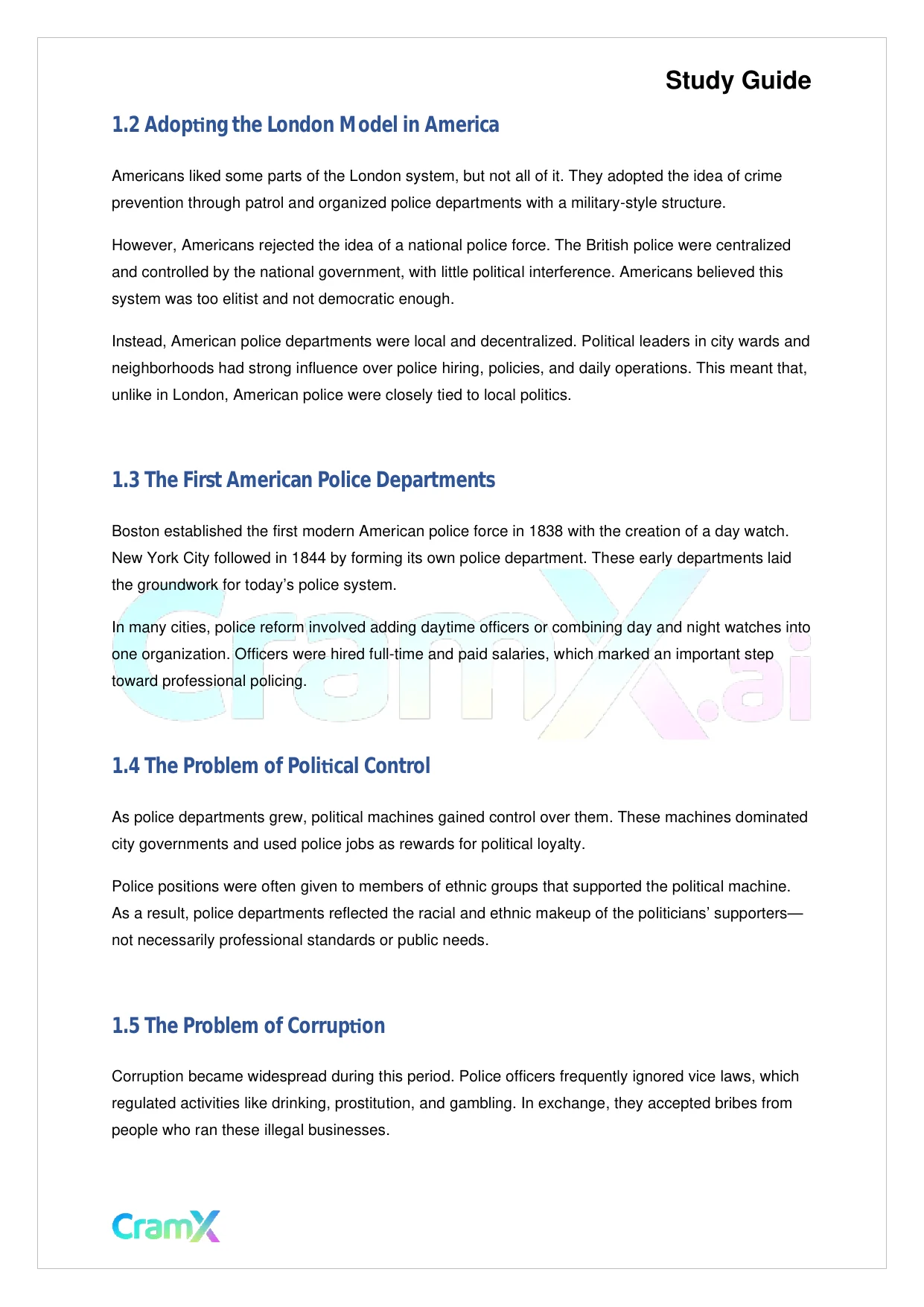 Criminal Justice - Development of the American Pol - Page 2 preview image