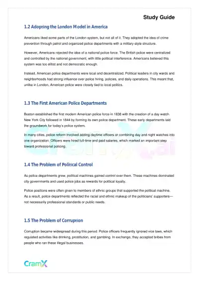 Criminal Justice - Development of the American Pol - Page 2 preview image