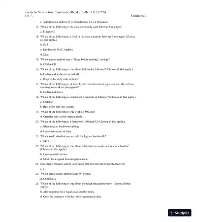 Guide To Networking Essentials, 7th Edition Solution Manual - Page 12 preview image