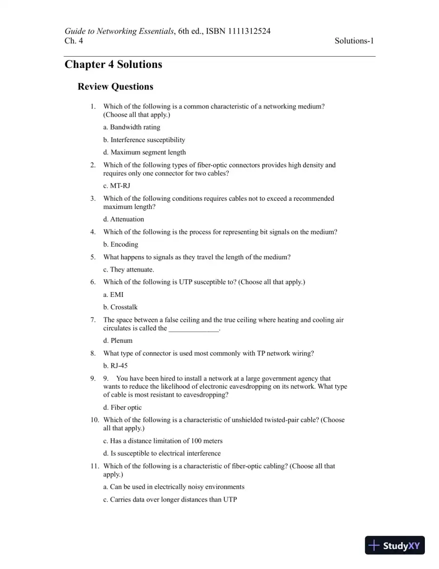 Guide To Networking Essentials, 7th Edition Solution Manual, page 15