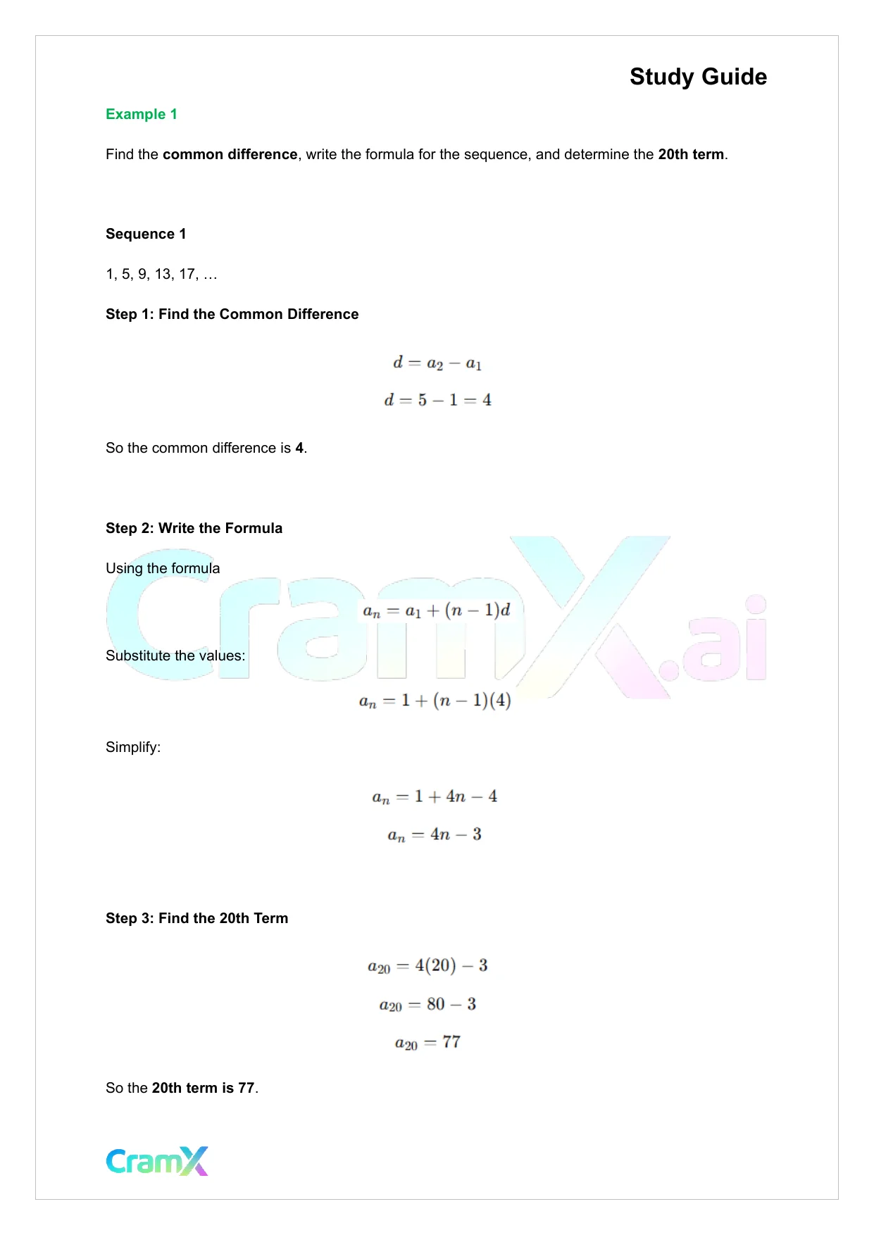 Algebra II – Sequences and Series - Page 10 preview image