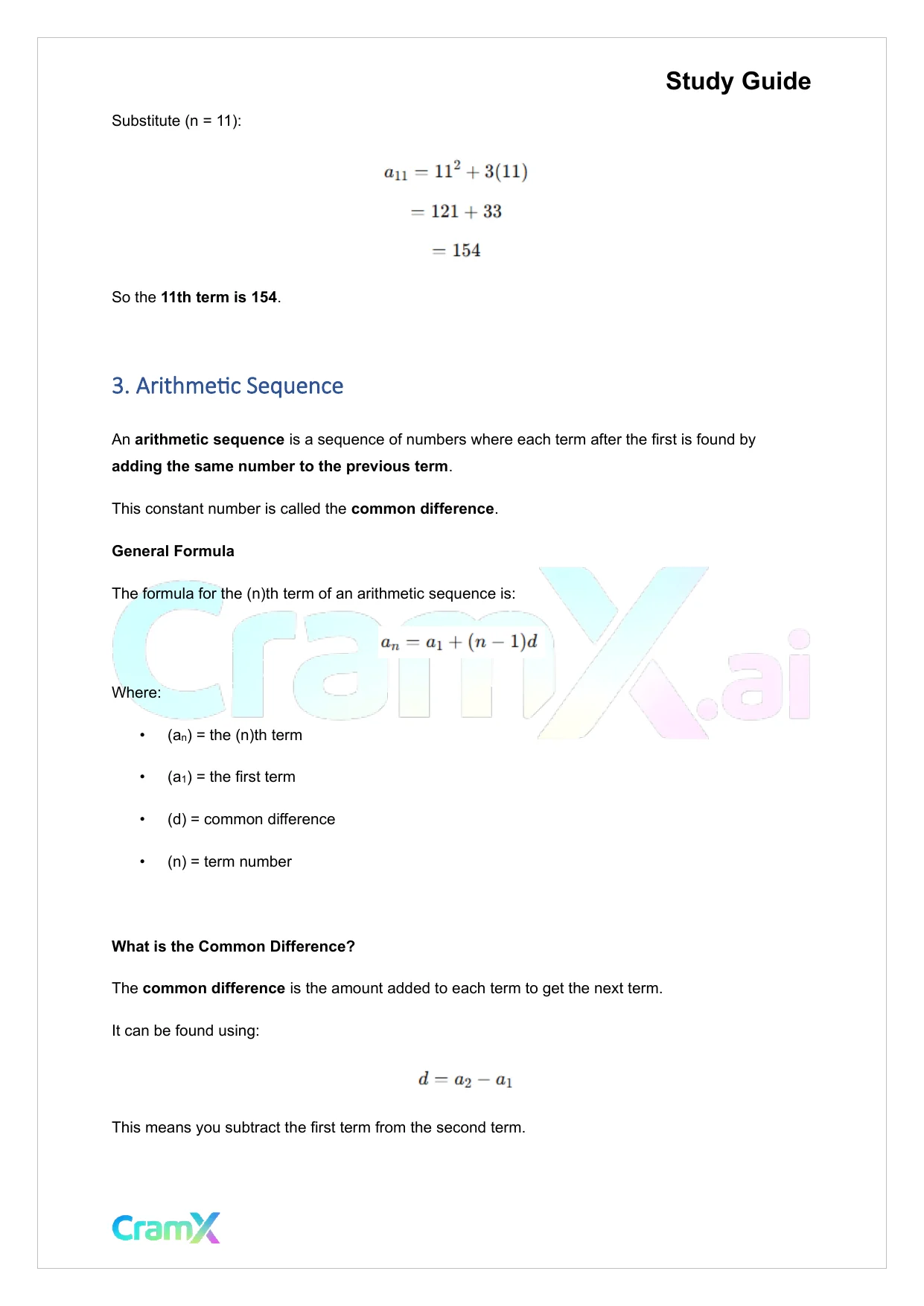 Algebra II – Sequences and Series - Page 9 preview image