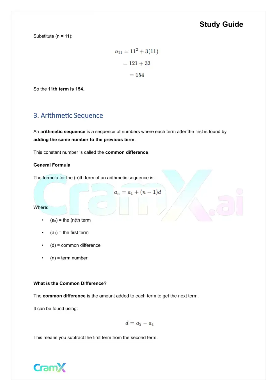 Algebra II – Sequences and Series, page 9
