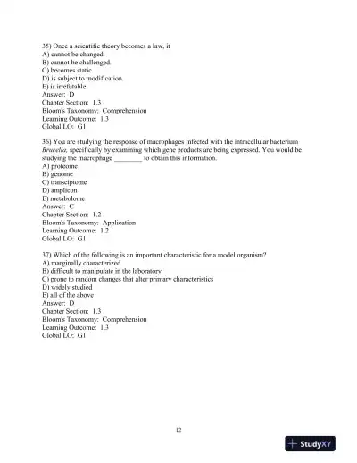 Becker's World Of The Cell, 9th Edition Test Bank - Page 13 preview image