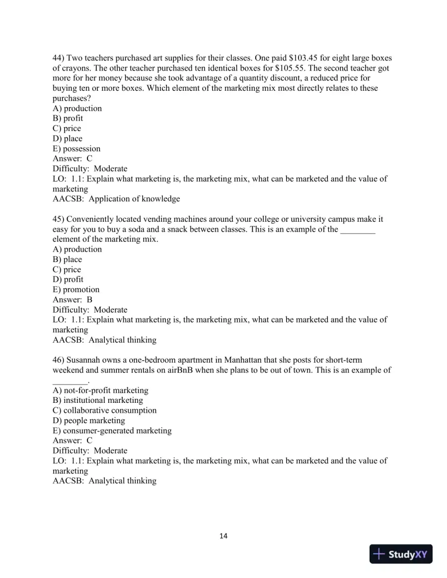 Test Bank For Marketing: Real People, Real Choices, 10th Edition, page 16