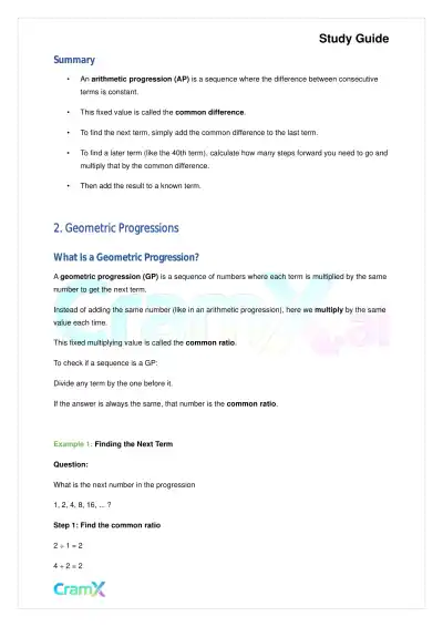 Basic Math and Pre-Algebra - Number Series - Page 3 preview image