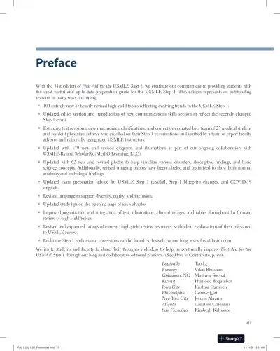 First Aid for the USMLE Step 1 (2021) - Page 15 preview image