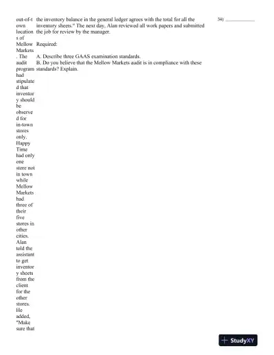 Auditing: An International Approach Seventh Canadian Edition Test Bank - Page 12 preview image