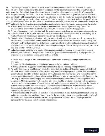 Auditing: An International Approach Seventh Canadian Edition Test Bank - Page 7 preview image