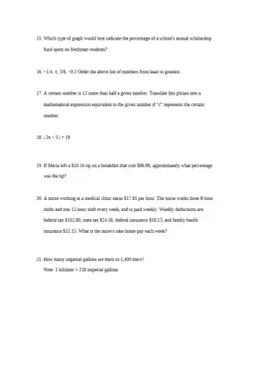 Teas Math Study Guide - Page 3 preview image
