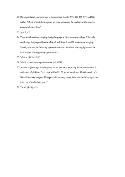 Teas Math Study Guide - Page 4 preview image