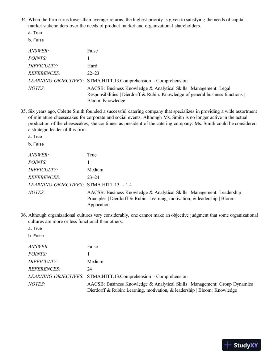Strategic Management: Concepts and Cases: Competitiveness and Globalization, 11th Edition Test Bank, page 13