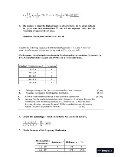 Comprehensive Statistical Analysis and Probability Exam - Page 3 preview image