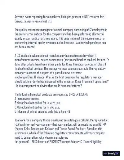 2024 RAC Medical Marketing Practice Exam With Answers (89 Solved Questions) - Page 5 preview image