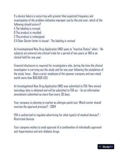 2024 RAC Medical Marketing Practice Exam With Answers (89 Solved Questions) - Page 7 preview image