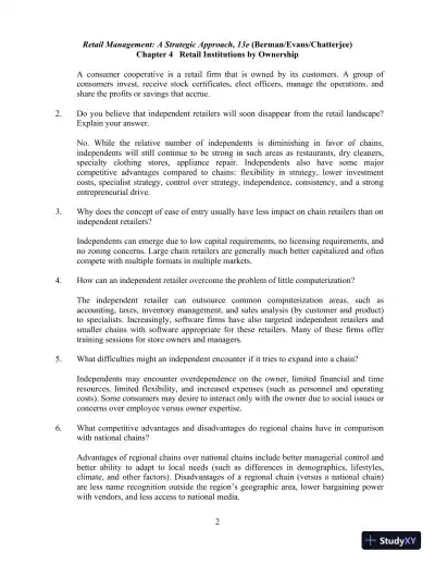 Retail Management, Global Edition 13th Edition Solution Manual - Page 17 preview image