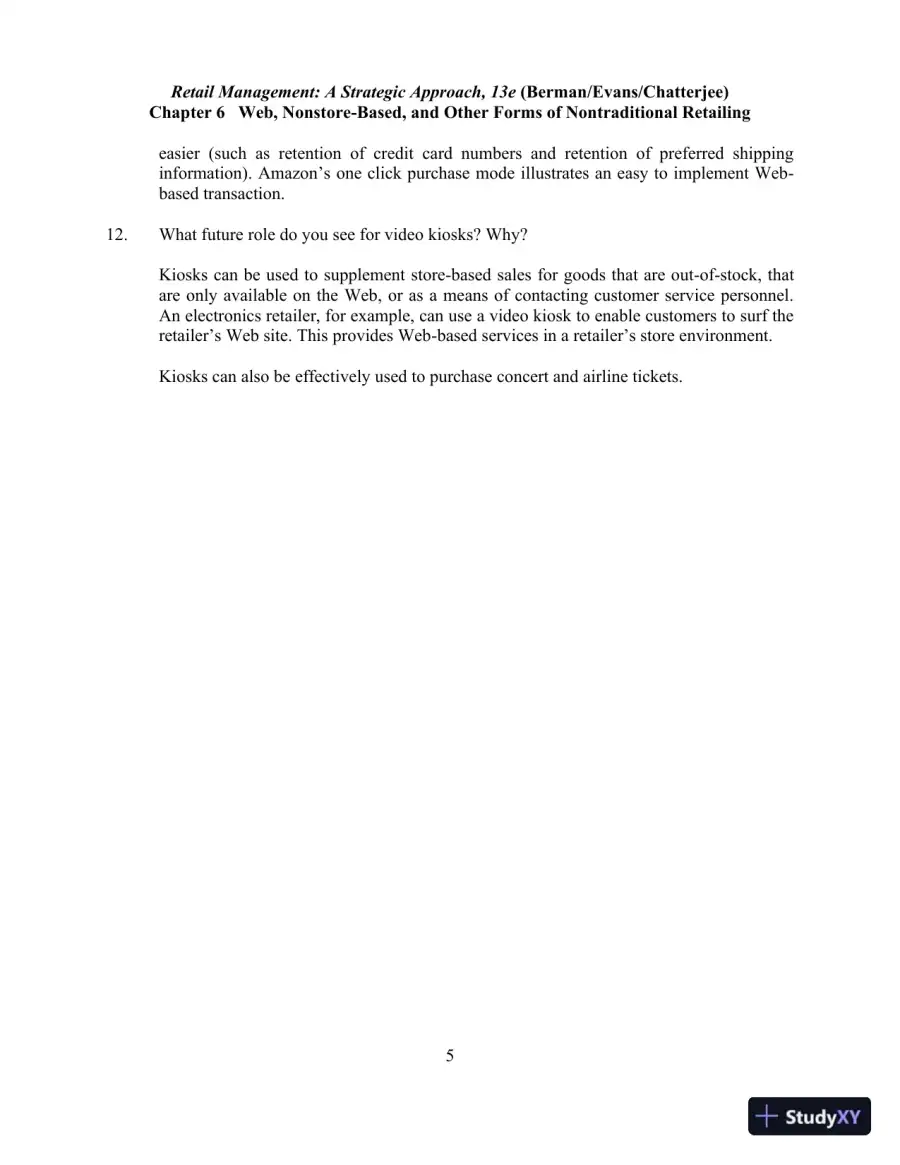 Retail Management, Global Edition 13th Edition Solution Manual, page 29