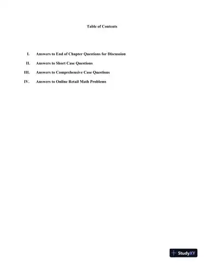 Retail Management, Global Edition 13th Edition Solution Manual - Page 3 preview image