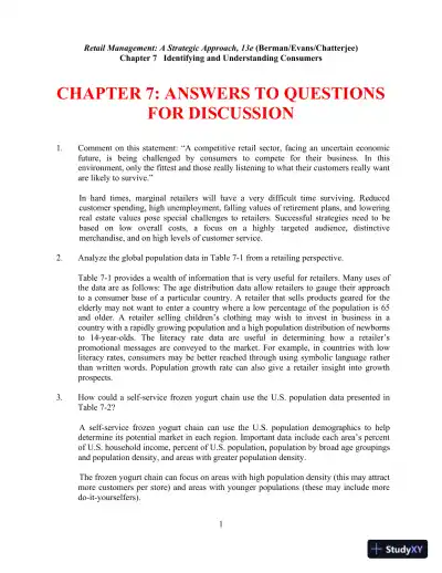 Retail Management, Global Edition 13th Edition Solution Manual - Page 30 preview image