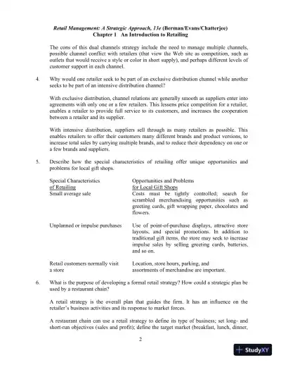 Retail Management, Global Edition 13th Edition Solution Manual - Page 5 preview image