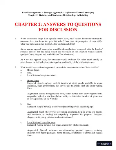 Retail Management, Global Edition 13th Edition Solution Manual - Page 8 preview image