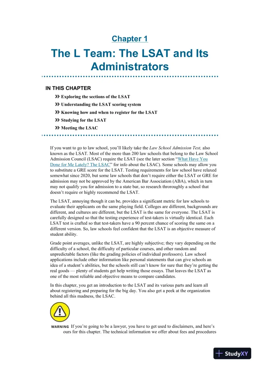 LSAT Prep For Dummies (+5 Practice Tests Online) (2024), page 16