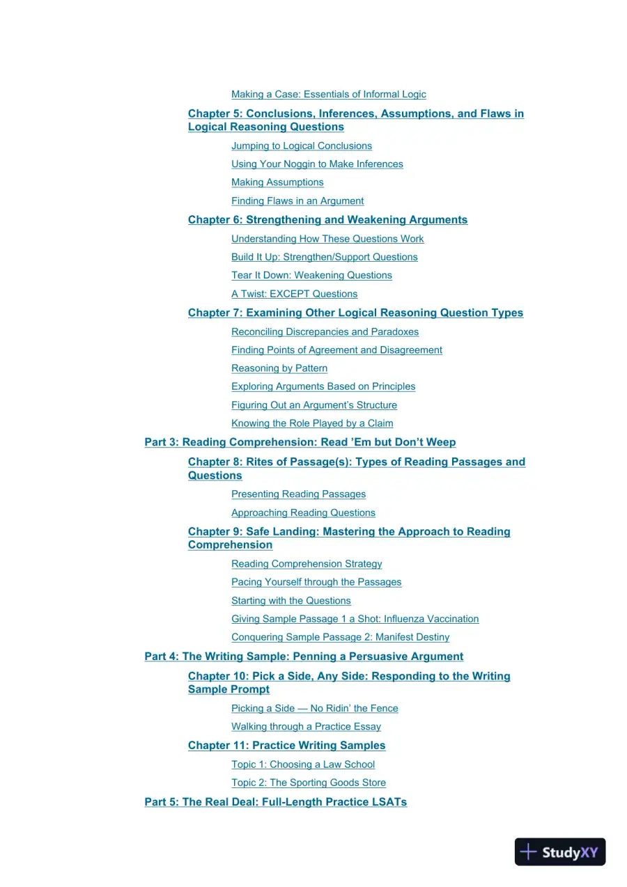 LSAT Prep For Dummies (+5 Practice Tests Online) (2024), page 4