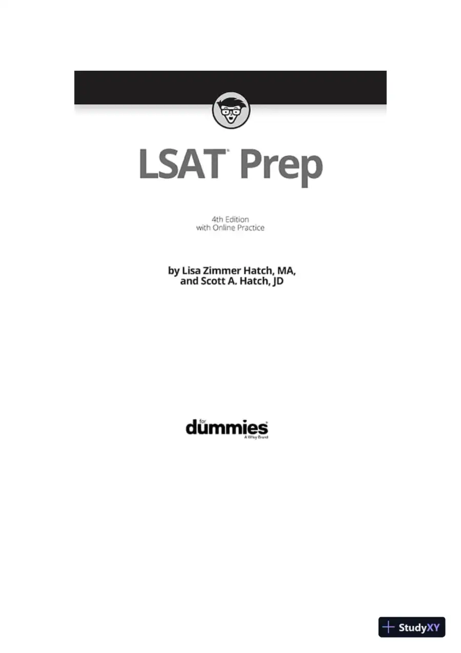 LSAT Prep For Dummies (+5 Practice Tests Online) (2024), page 8