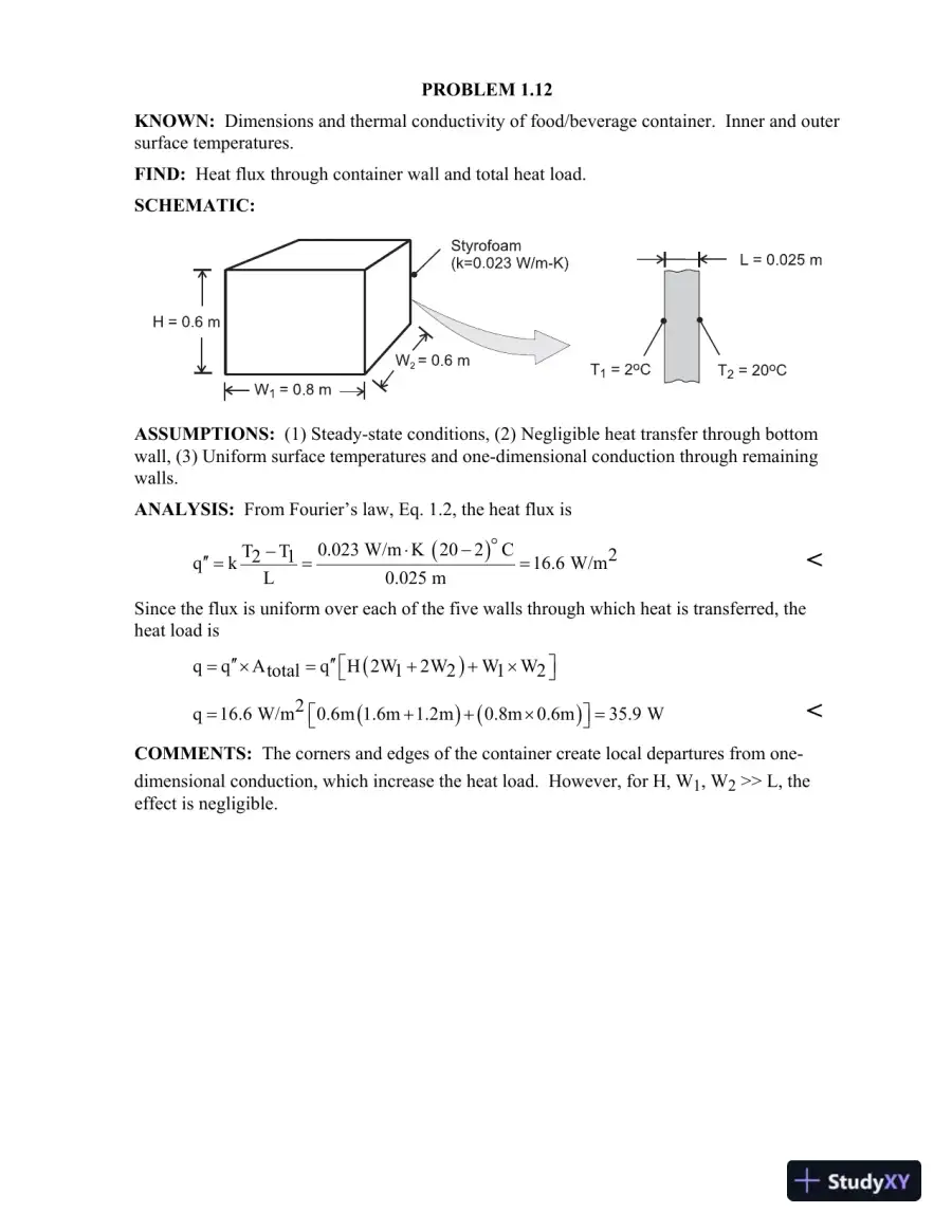 Solution Manual for Fundamentals of Heat and Mass Transfer, 7th Edition, page 14