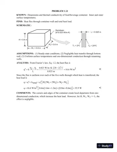 Solution Manual for Fundamentals of Heat and Mass Transfer, 7th Edition - Page 14 preview image