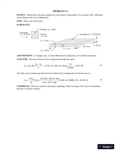 Solution Manual for Fundamentals of Heat and Mass Transfer, 7th Edition - Page 5 preview image