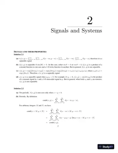 Solution Manual for Medical Imaging Signals and Systems, 2nd Edition - Page 4 preview image