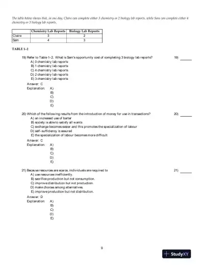 Microeconomics, Fourteenth Canadian Edition Test Bank - Page 10 preview image