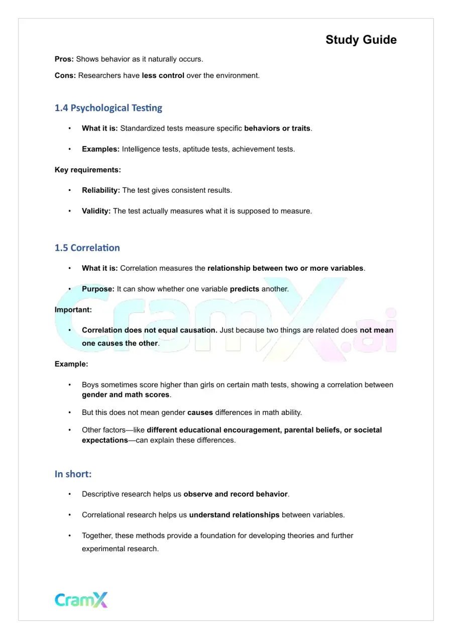 Psychology - Research Methods in Psychology, page 2