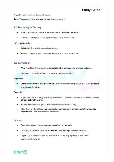 Psychology - Research Methods in Psychology - Page 2 preview image